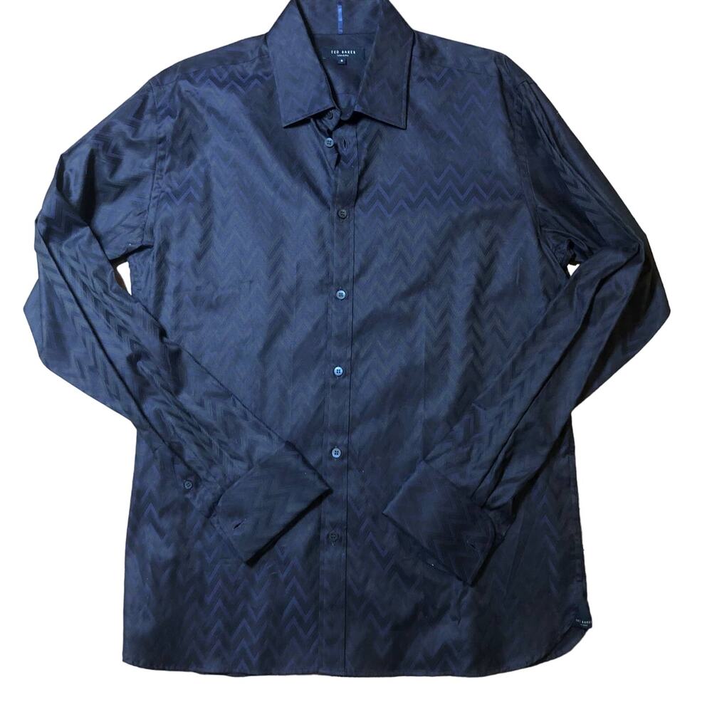 Ted Baker London Men's Navy Button Down Sz 5